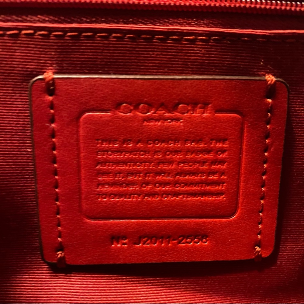 Coach Brown and Red Women's Handbag - Picture 6 of 9